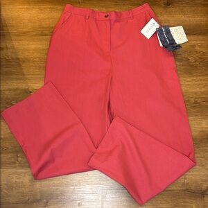Susan Graver Style QVC Women’s Medium Wide Leg High Rise Coral Pink Pants